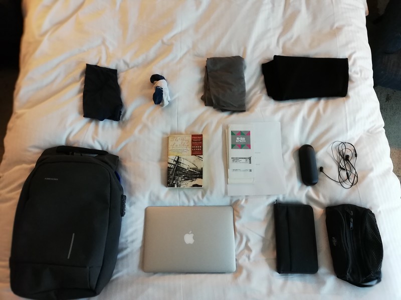 Day bag and contents