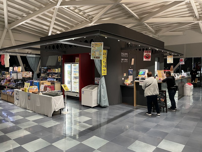Snack bar on the second floor of the Tokyo Kyushu ferry terminal