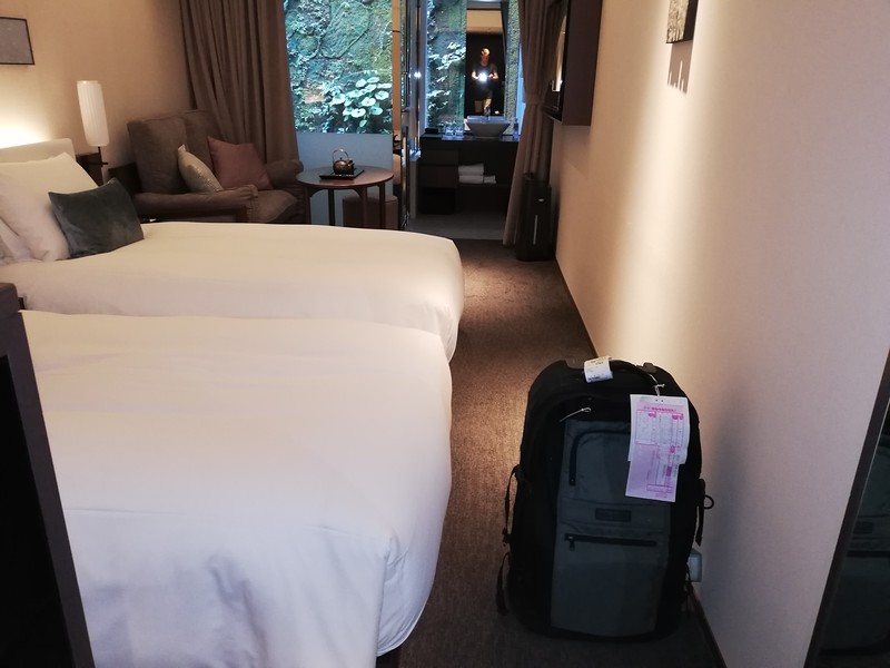 Suitcase in room