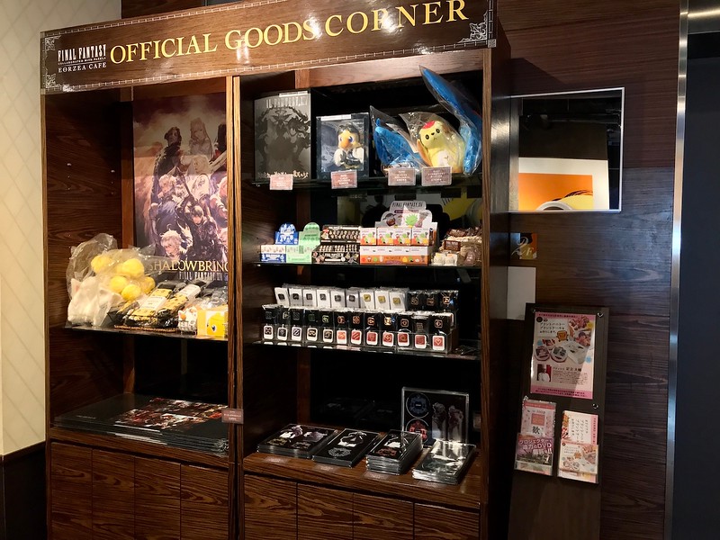 Buy official Final Fantasy-themed goods next to the counter at the entrance.