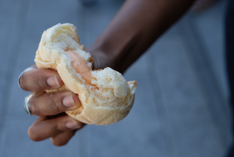Melon bread at Ginza Kimuraya.