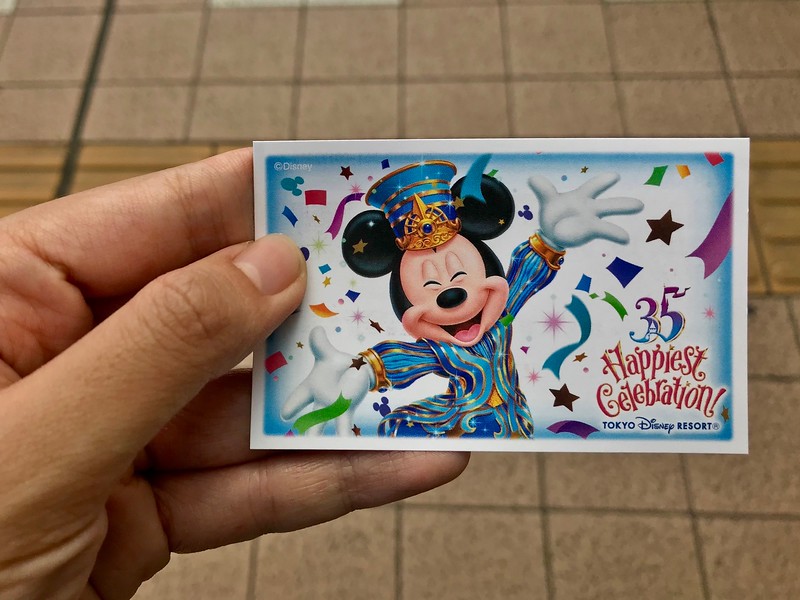 An actual ticket to Disneyland.