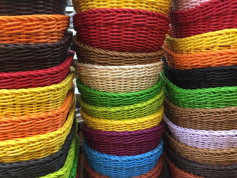 Colored baskets