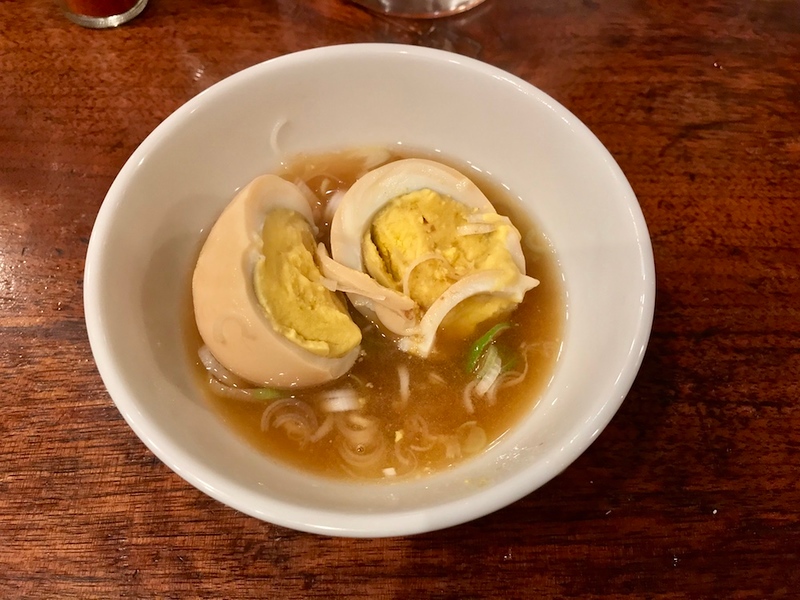 An overdone simmered egg. Avoid.