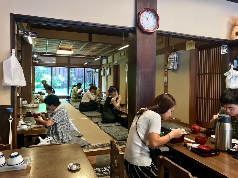 Inside the restaurant.