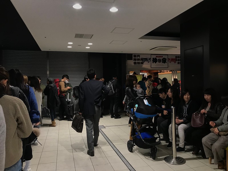 Queues can stretch around the corner for some restaurants here.