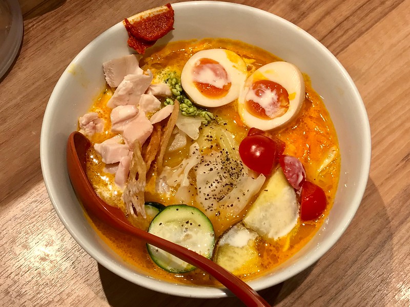 Special veggie soba with additional chicken. Special veggie soba with additional chicken.