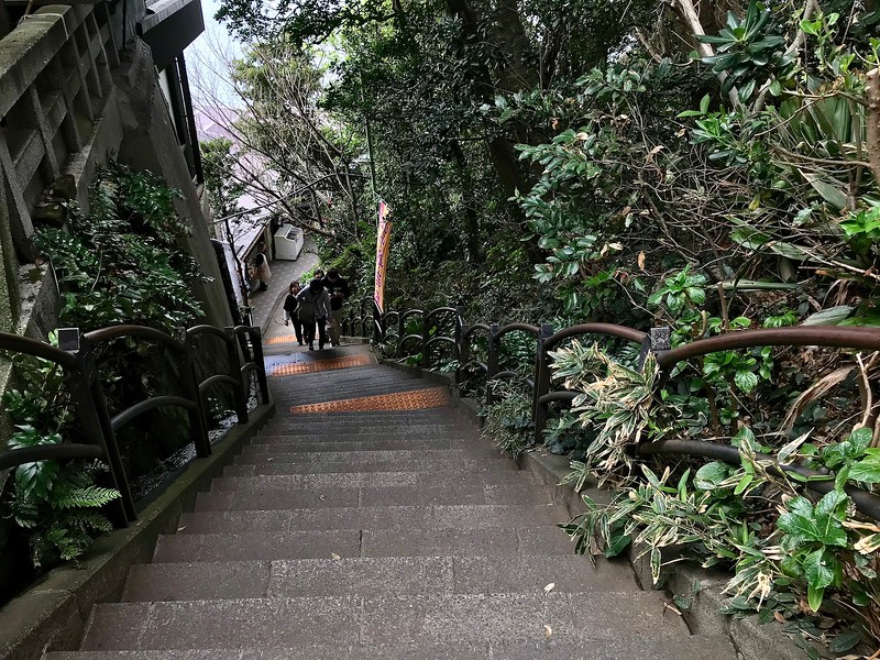 Stairs on Enoshima - what goes up must come down, and vice versa.