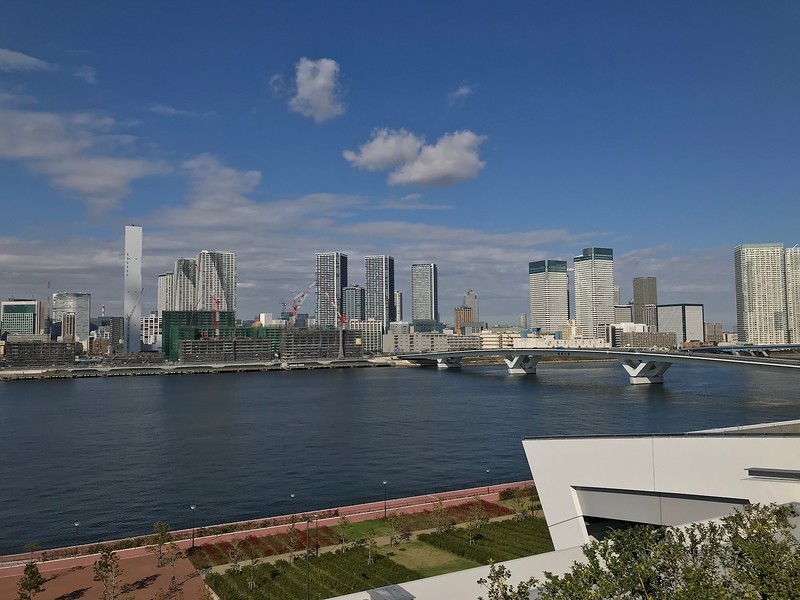 A view of Harumi Wharf.