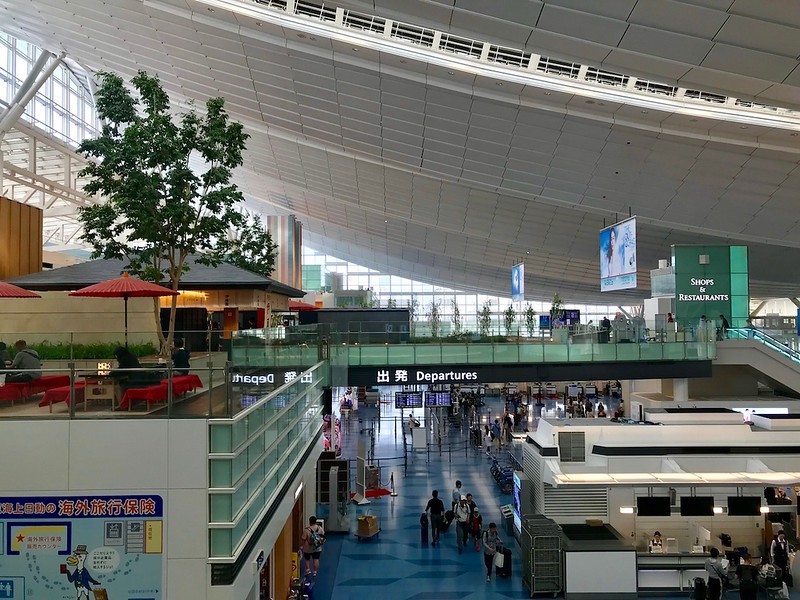 Inside the international terminal - light and airy.