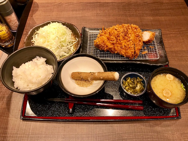 The tonkatsu pork loin set at Saboten in Terminal 1.