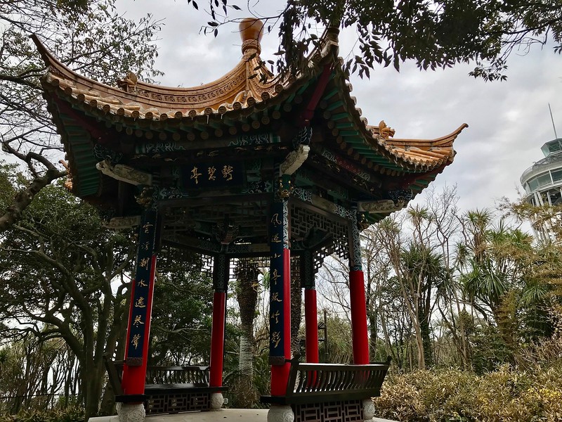 A Chinese-style pavilion.