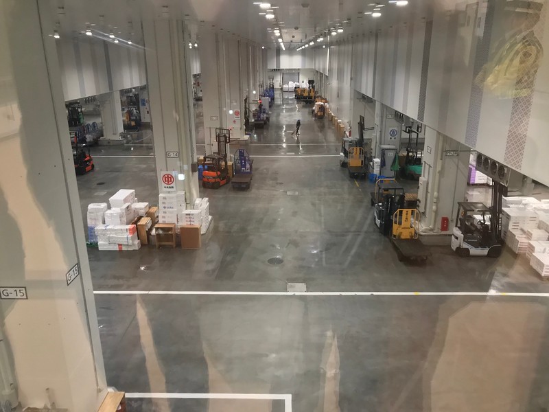 The seafood auction hall.