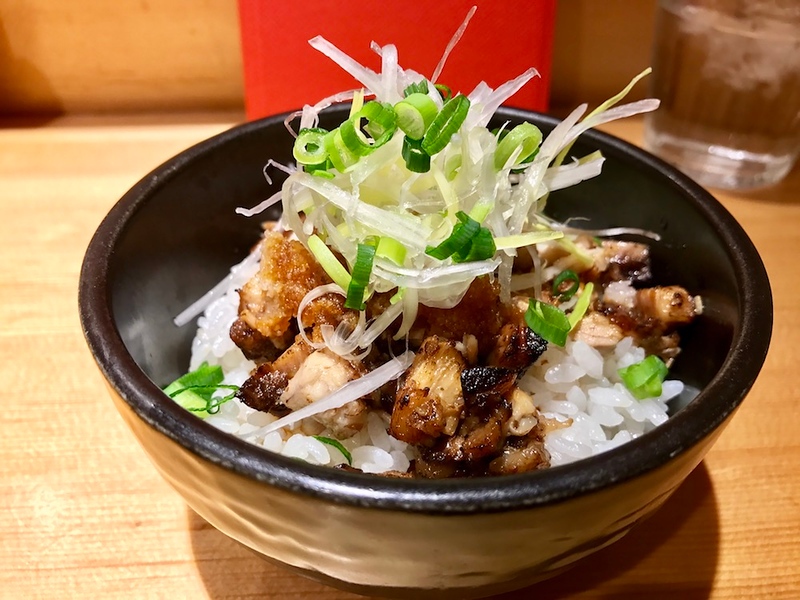 A Japanese-style chashu rice bowl topped with grated daikon radish.