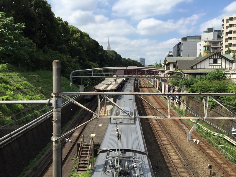 Yamanote train at Harajuku Station
