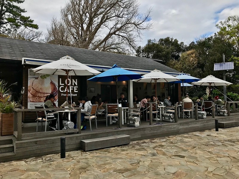 Terrace seating at the cafe.