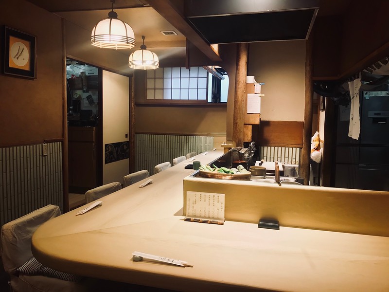 The restaurant interior.