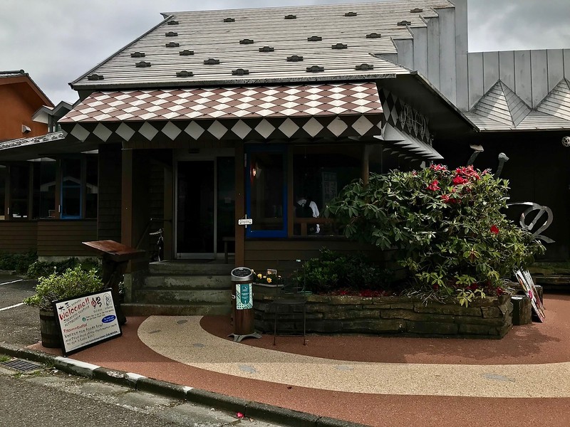 Daimasa and its checkerboard awning.