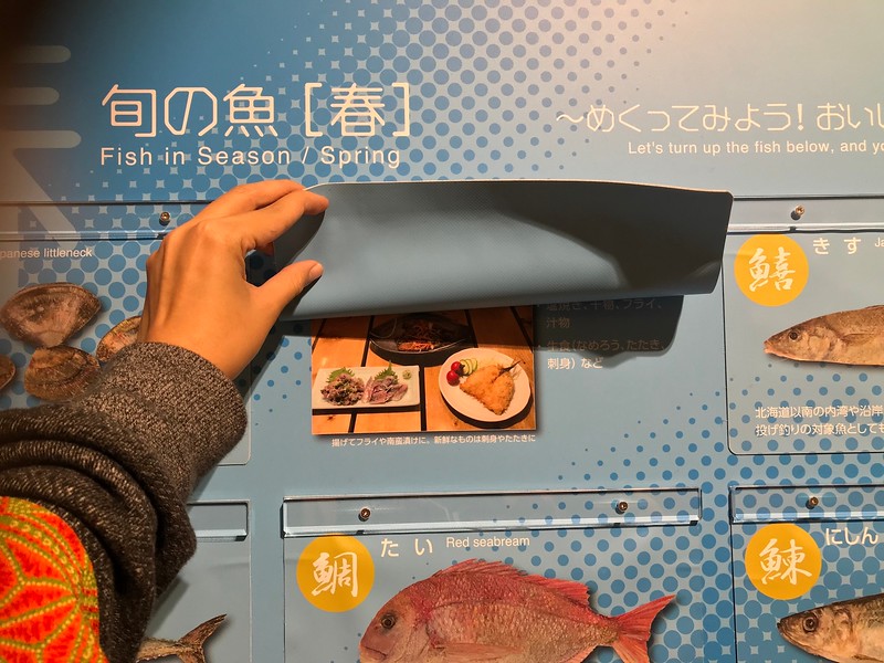 One of the displays shows you how to cook each fish in each season.
