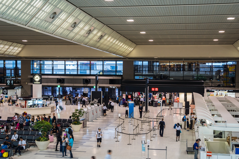 Narita Airport departures hall. Editorial credit: Uskarp / Shutterstock.com