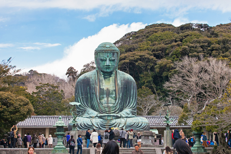 Daibutsu (Great  Buddha) in Kamakura. Editorial credit: Eakkarat Rangram / Shutterstock.com