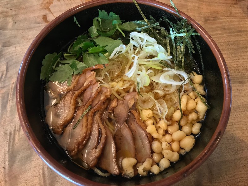 Tori tsuttai - cold Yamagata-style chicken ramen.