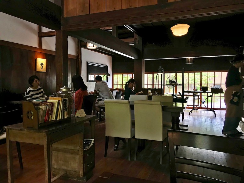 Relaxing inside Nikko Coffee.