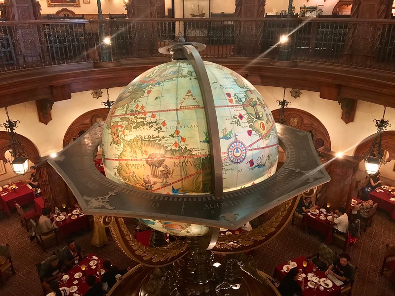 The globe in the dining room.