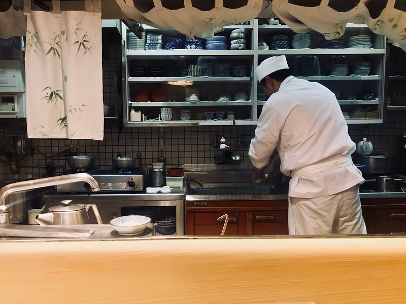 Chef Nishizawa at work.