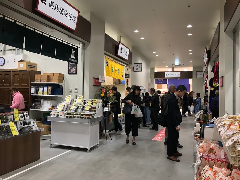 Inside Uogashi Yokocho Market.