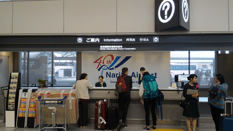 Information counter in arrivals hall