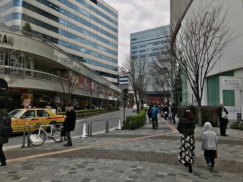 The red signage in the distance is Ginza Inz.