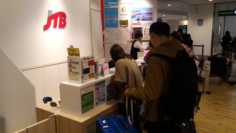 JTB Travel Service Center in arrivals hall