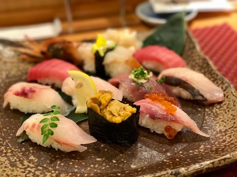 Uoriki's daily special sushi set.