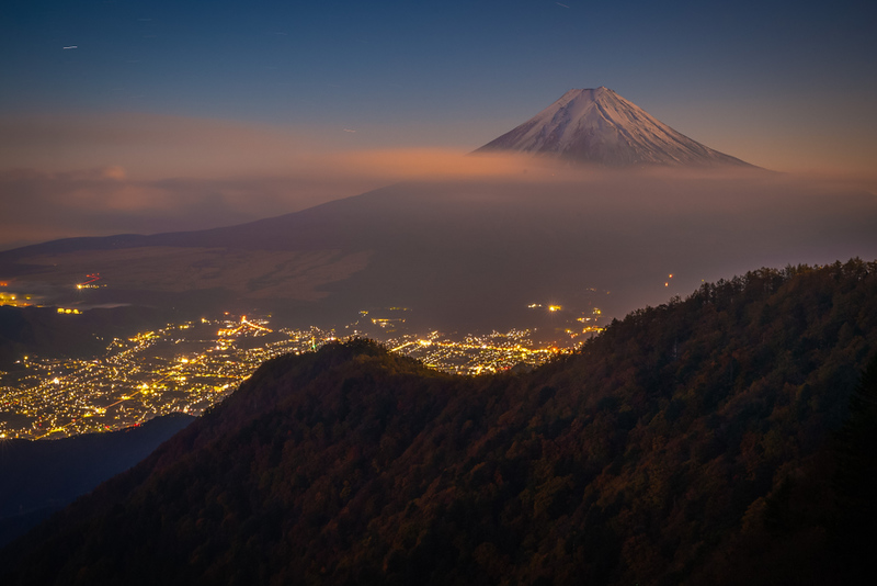 Mt Fuji viewed from Mitsutoge viewpoint. Editorial credit: Sakarin Sawasdinaka / Shutterstock.com