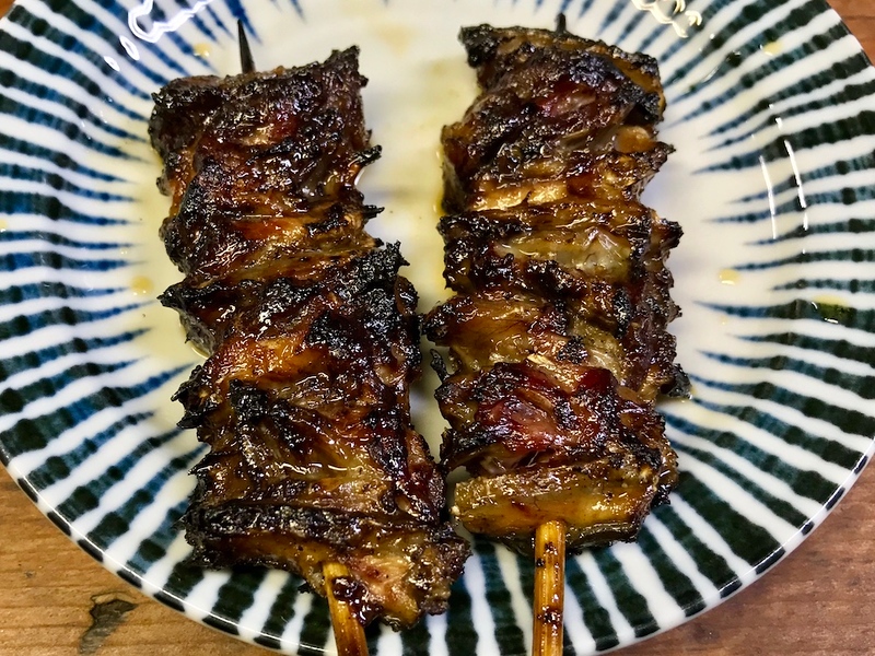 Eriyaki skewers.