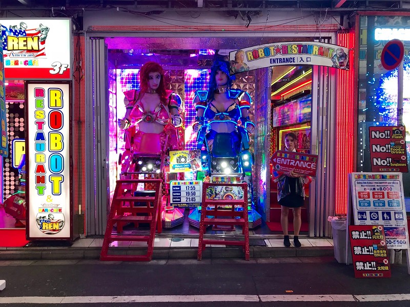 The entrance to the Robot Restaurant.