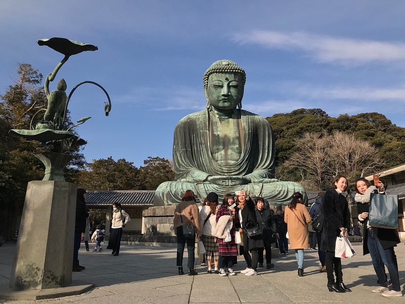 People photographing the Great Buddha.