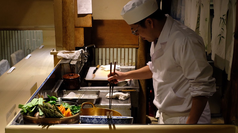Chef Nishizawa hard at work.
