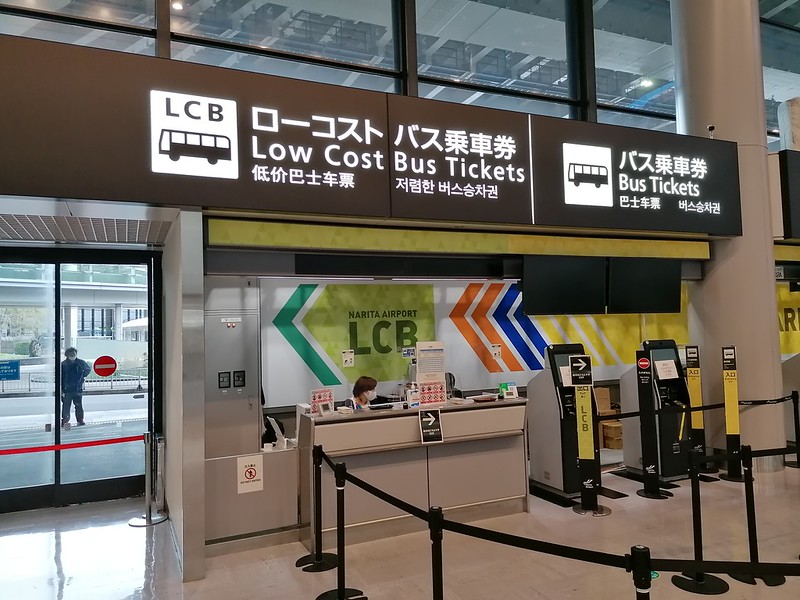 Low-cost bus ticket counter