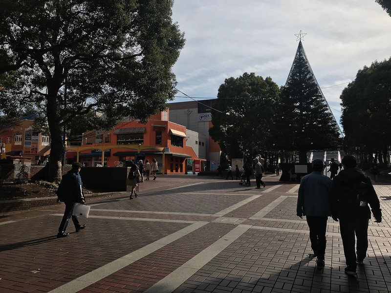 Look for the orange building.