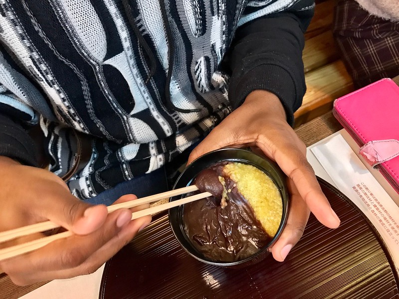 My friend ordered the awa-zenzai, listed on the English menu as 