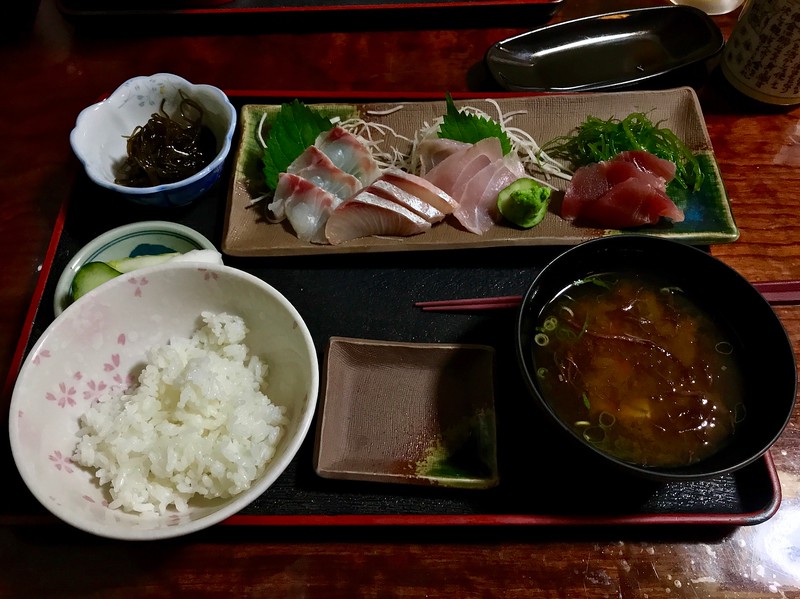 Sashimi set meal at Arata.