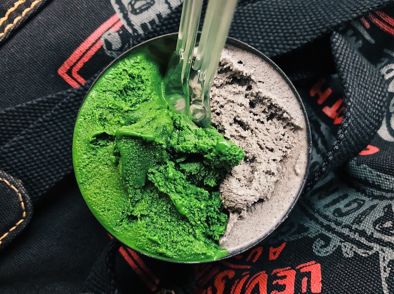 No. 7 matcha and black sesame at Nanaya Aoyama.