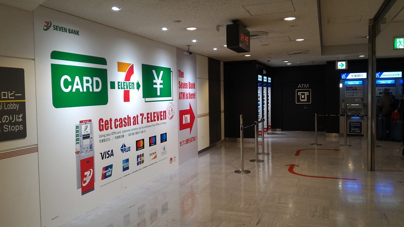7-11 ATMs in the Arrivals Hall of Narita Airport