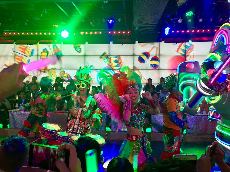 It’s a big Brazilian carnival by the end of it. 