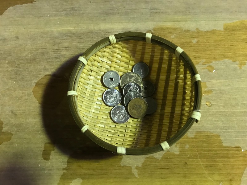 Washing your money in a wicker basket.
