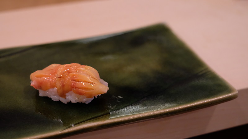 Akagai. Slippery, lightly crunchy texture. Pretty good.