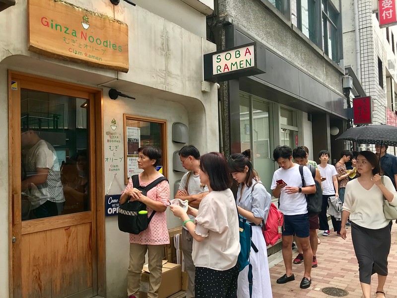 The line just before noon. The line just before noon.