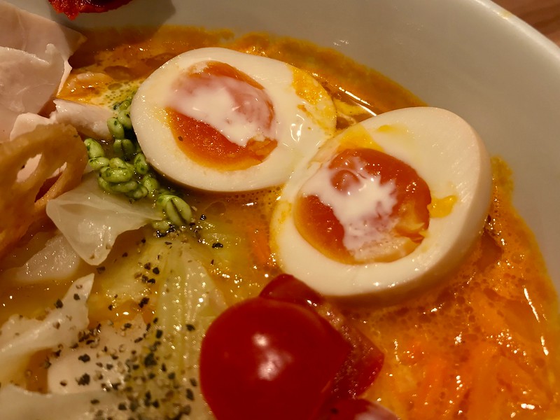 The soy milk sauce apparently represents the Hinomaru Japanese flag. We’re all allowed our little artistic liberties. The soy milk sauce apparently represents the Hinomaru Japanese flag. We’re all allowed our little artistic liberties.